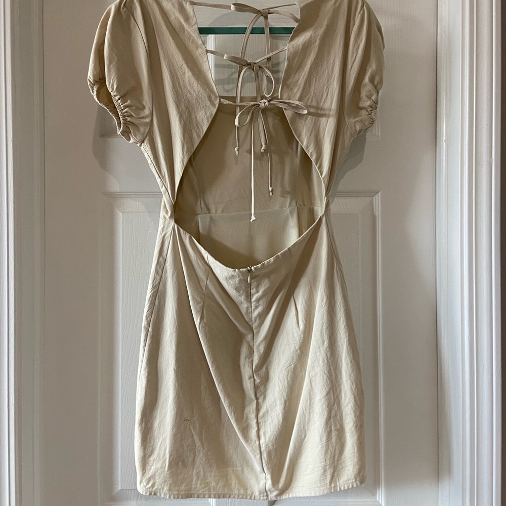 Kendall and Kylie open back tie back mini dress